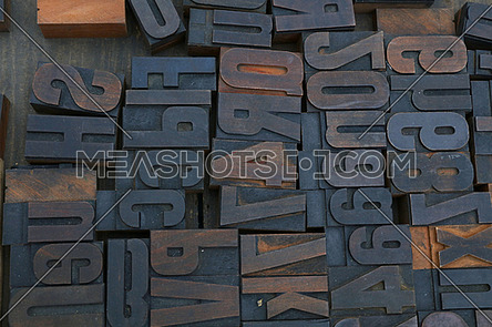 Vintage Letterpress woodwooden printing type blocks typography superb decorative collectibles figure 110 pcs 7mm #MT-9